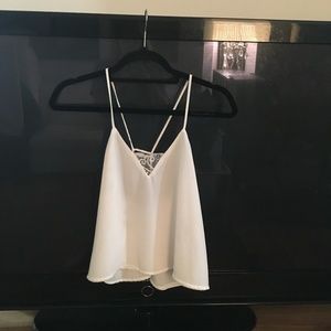 thin strapped white blouse LAST CALL